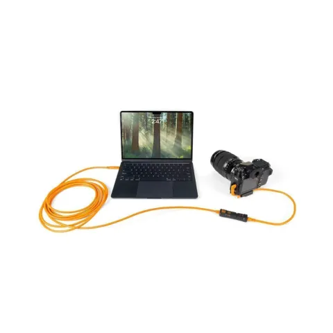 Адаптер Tether Tools TetherPro Optima 10G USB-C (0.51m) с угловым разъемом Orange [CUCRTC1G2-ORG]