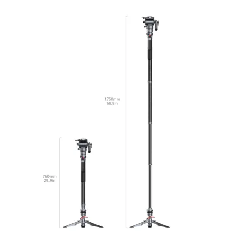 SmallRig 5565 Монопод с видеоголовой/карбоновый Carbon Fiber Video Monopod