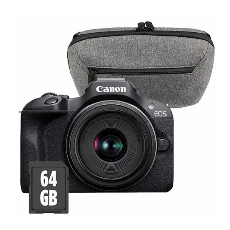 Цифровая фотокамера Canon EOS R100 kit 18-45 IS STM (+BAG+64GB)