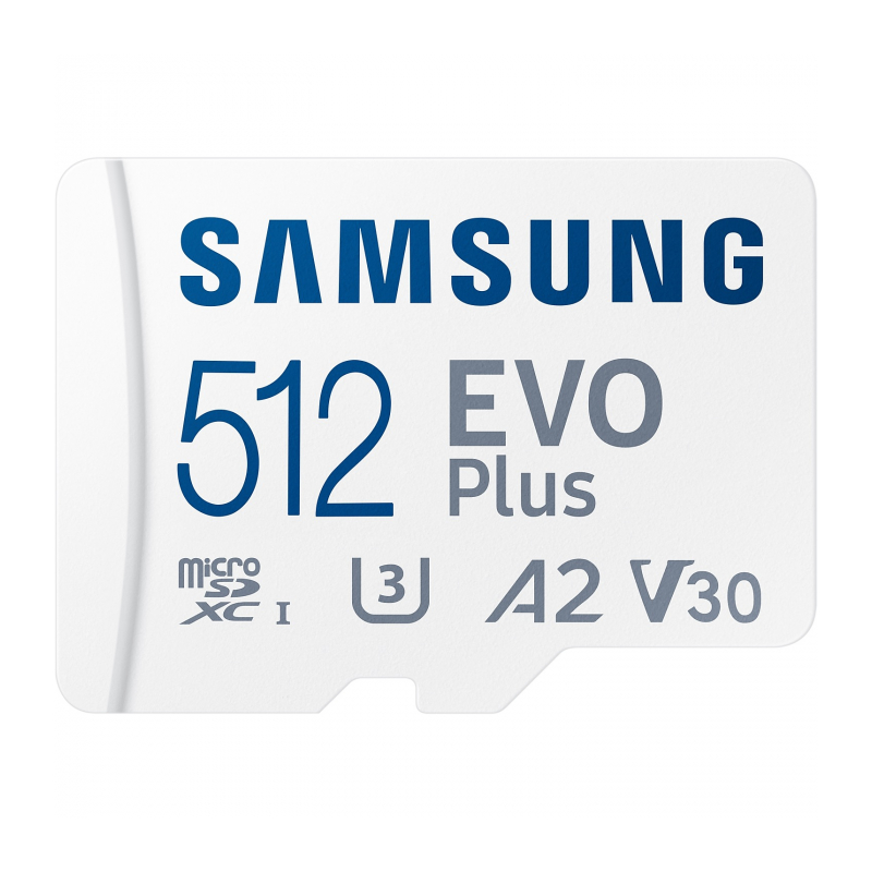 Карта памяти Samsung 512GB microSDXC Evo Plus UHS-I, U3, V30, A2 130MB/s (MB-MC512KA)