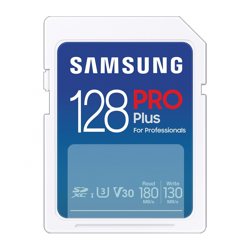 Карта памяти Samsung SDXC PRO Plus UHS-I U3 V30 180/130Mb/s 128Gb (MB-SD128S/EU)