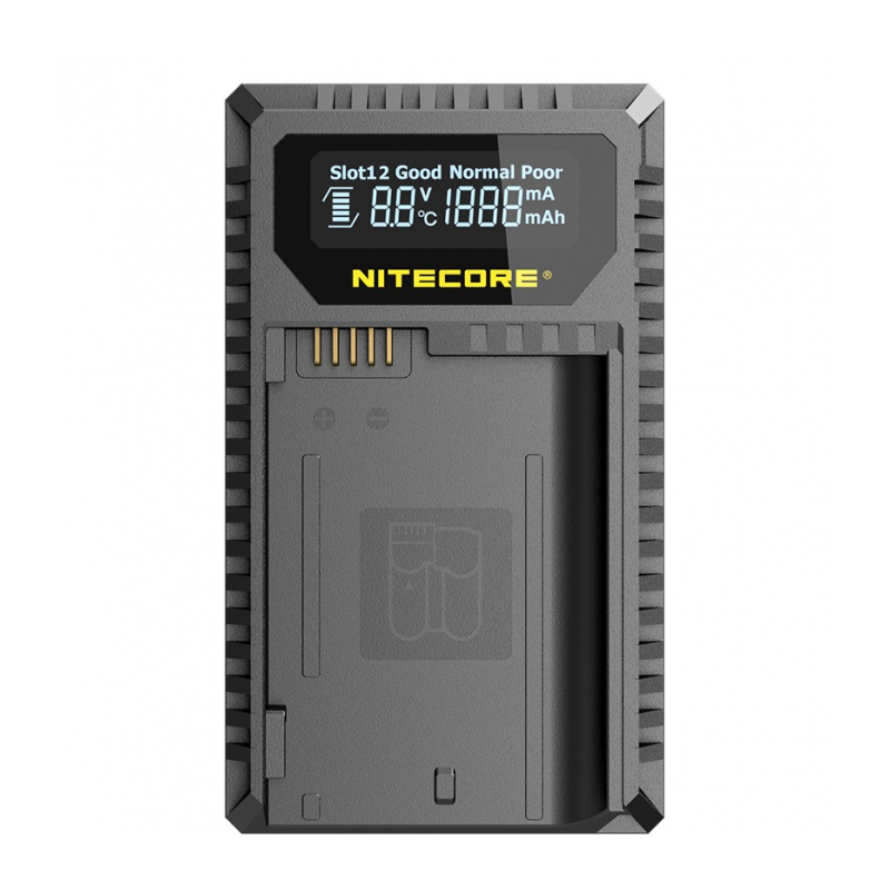 Зарядное устройство Nitecore UNK2 с 2 слотами для аккумуляторов Nikon EN-EL15 / EN-EL15a / EN-EL15b