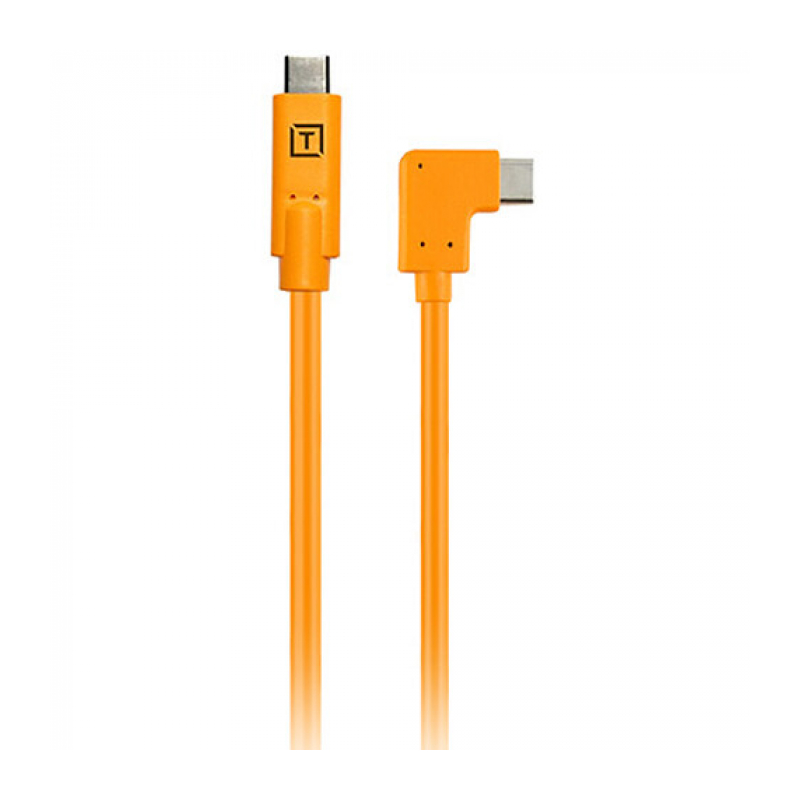 Кабель Tether Tools TetherPro USB-C to USB-C Right Angle Adapter 50cm Orange [CUCRTC1-ORG]