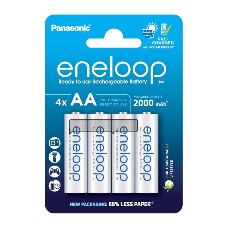 Аккумулятор PANASONIC eneloop AA 2000 4шт (BK-3MCDE/4BE/BK-3MCDE/4CP)