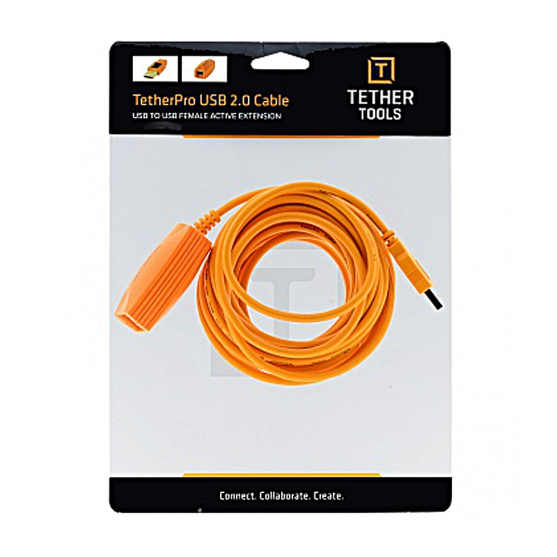 Кабель-удлинитель Tether Tools TetherPro USB 2.0 to USB Female Active активный 5m Orange (CU1917)