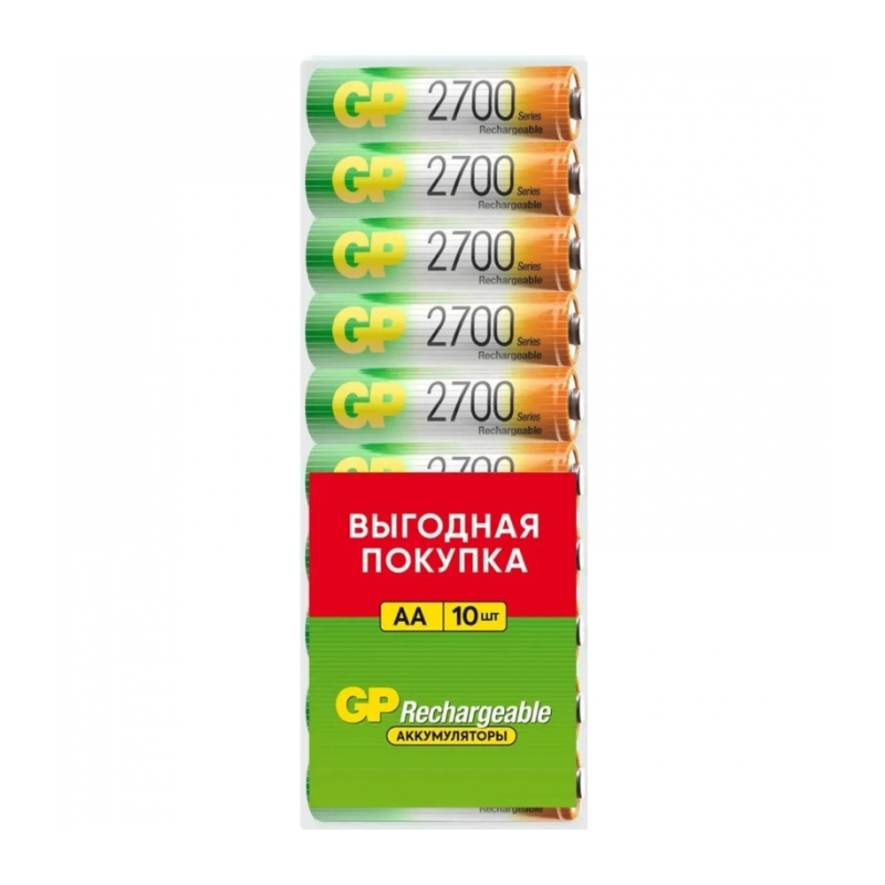 Аккумулятор GP LR6 AA 2700 mAh 10 шт (GP 270AAHC-CRB10)