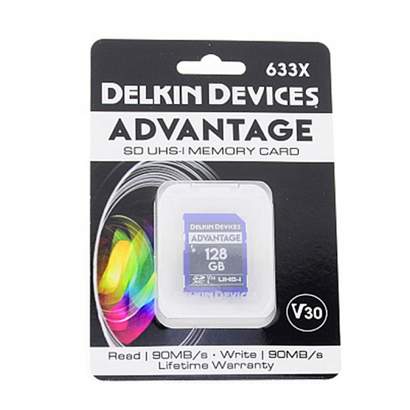 Карта памяти Delkin Devices Advantage SDXC 128GB 633X UHS-I Class 10 V30 (DDSDW633128G)