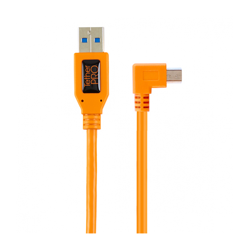 Кабель Tether Tools TetherPro USB 2.0 to Mini-B 5-Pin Right Angle Adapter 50cm Orange [CU51RT02-ORG]