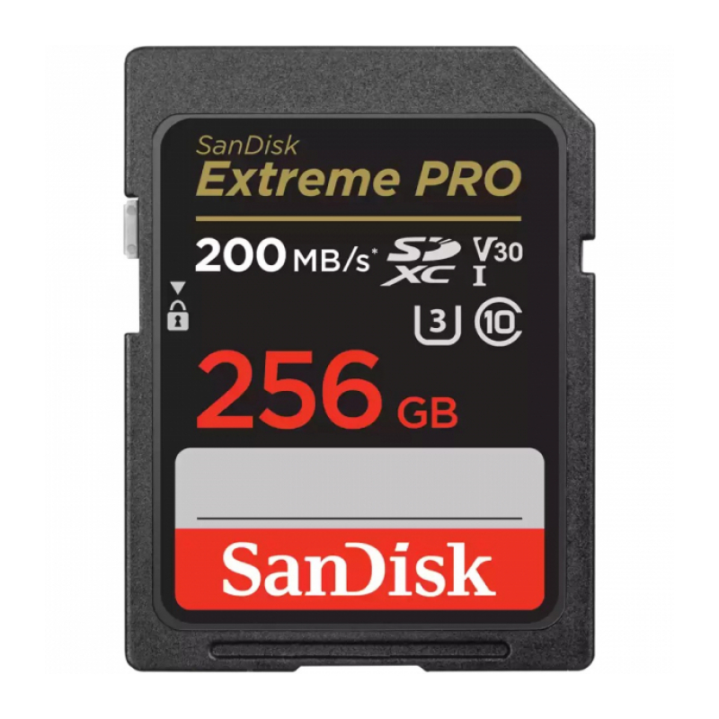 Карта памяти SanDisk Extreme Pro SDXC UHS-I Class 3 V30 200/140 MB/s 256Gb SDSDXXD-256G-GN4IN