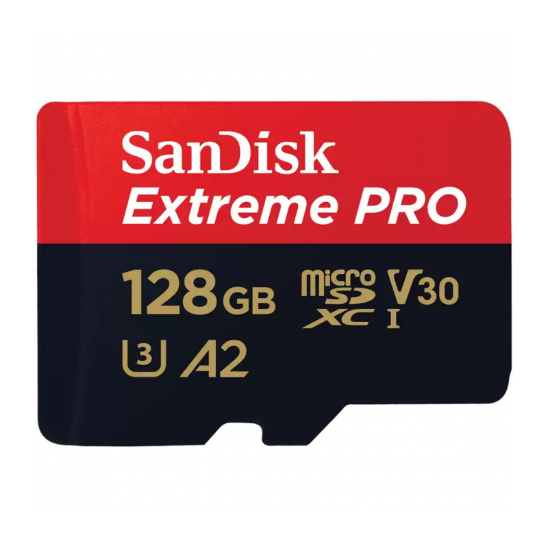 Карта памяти SanDisk Extreme PRO microSDXC UHS-I U3 V30 A2 200/90 MB/s 128GB (SDSQXCD-128G-GN6MA)
