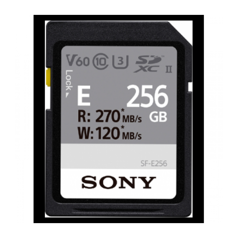 Карта-памяти SDXC 256GB Sony SF-E UHS-II U3 V60 120/270 MB/s (SF-E256)