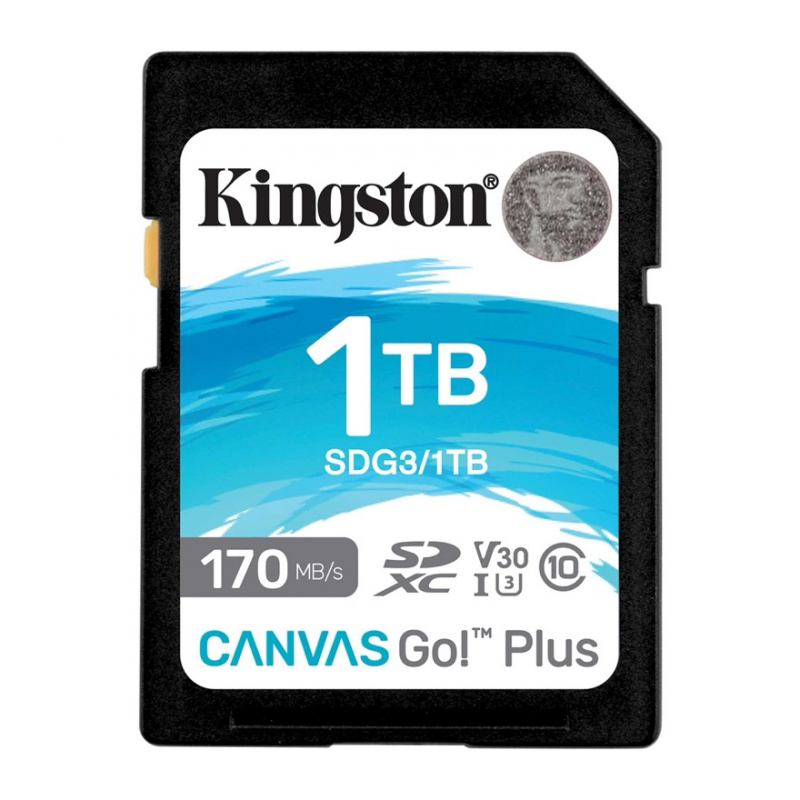 Карта Памяти 1Tb Kingston Canvas Go Plus SDXC UHS-I U3 V30 (170/90 Mb/s) SDG3/1TB