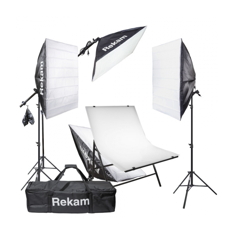 Комплект флуоресцентных осветителей Rekam CL-700-SB Boom Macro Kit с софтбоксами и столом для макро
