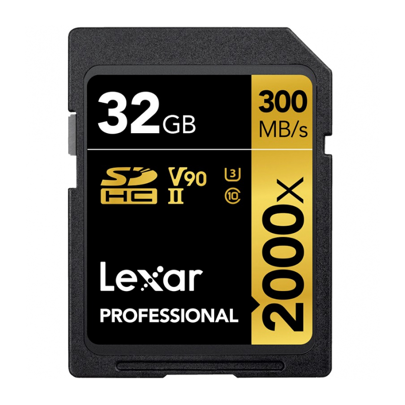 Карта памяти 32GB Lexar Professional SDXC UHS-II (300/260МБ/s) C10 V90 U3 (LSD2000032G-BNNNG)