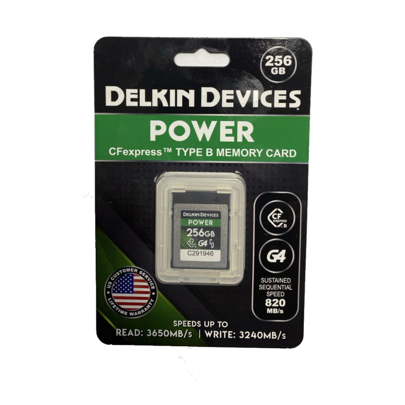 Карта памяти Delkin Devices Power CFexpress Type B G4 256GB 3650/3240Mb/s