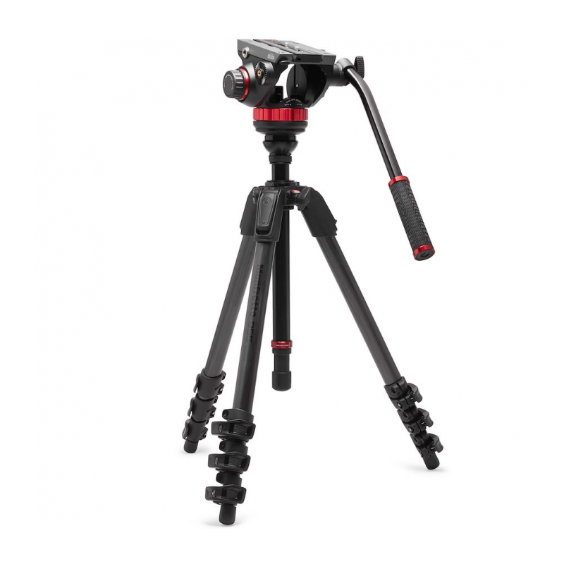 Manfrotto MVK502055CXPROV штатив карбоновый, черный. MT055ХPRO + голова MVH502AH  + колона 190LC 