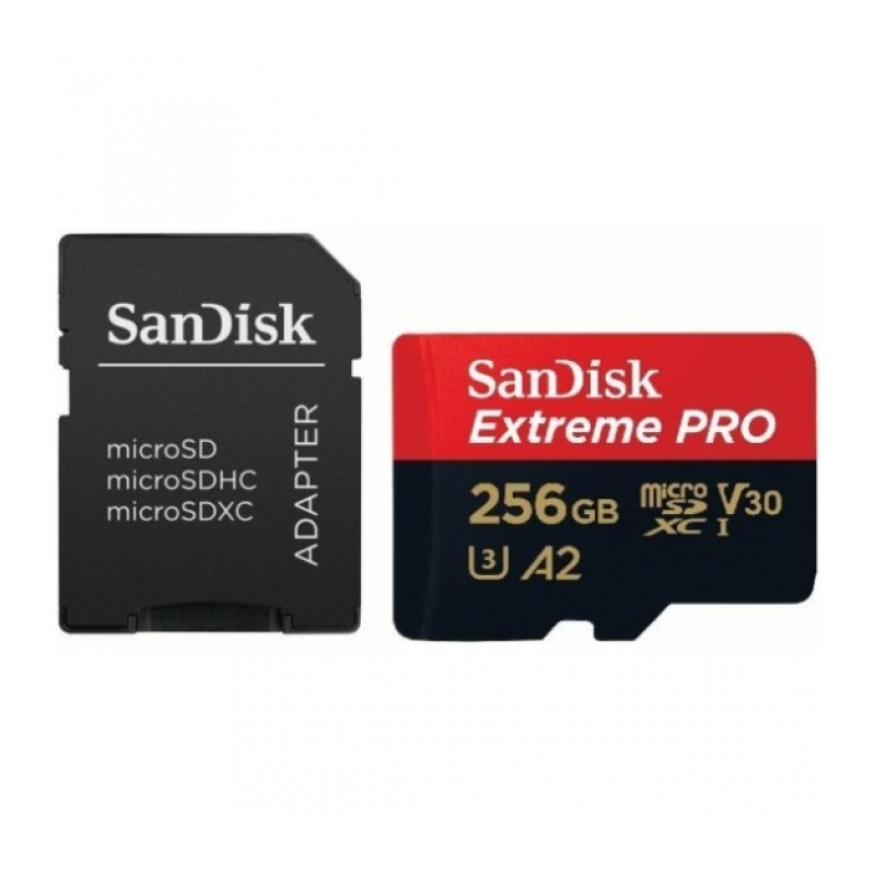Карта памяти SanDisk Extreme PRO microSDXC UHS-I U3 V30 A2 200/140 MB/s 256Gb (SDSQXCD-256G-GN6MA)
