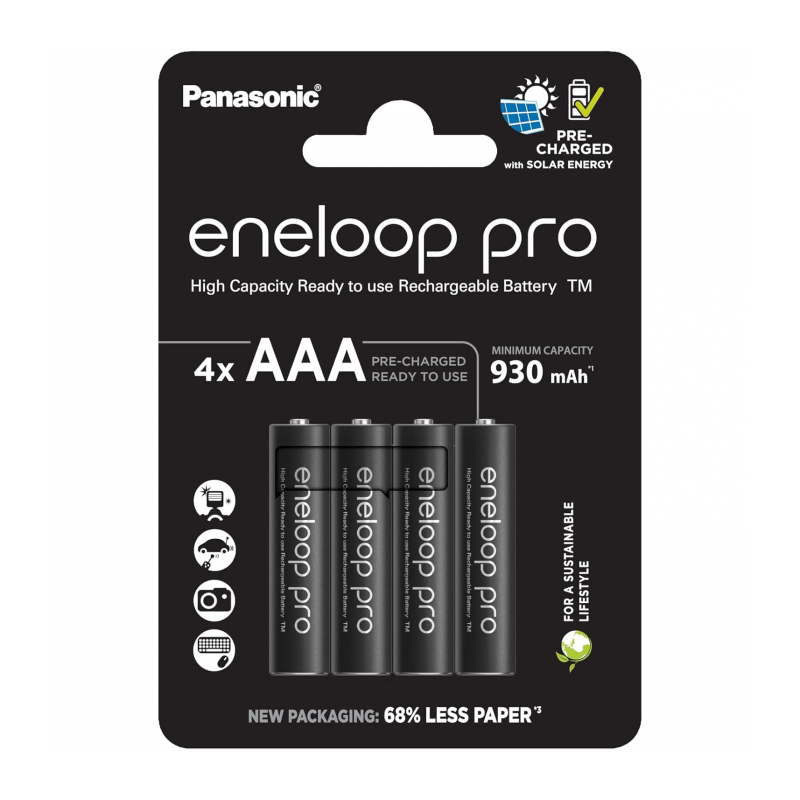 Аккумулятор PANASONIC Eneloop Pro AAA 900 4BP (BK-4HCDE/4BE/BK-4HCDE/4CP)