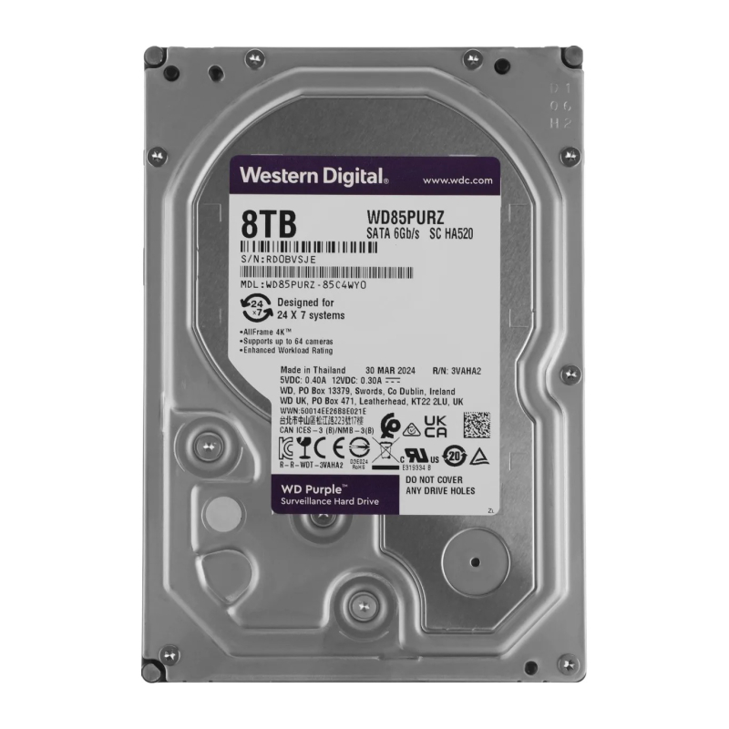 Жесткий диск WD Purple 8TB 3.5