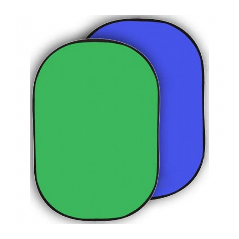 Фон складной хромакей муслиновый Green/Blue 100*150см (зеленый/синий) Raylab RF-12 