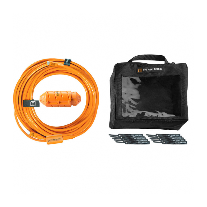Комплект Tether Tools TetherBoost Pro 9.4m USB-C to 3.0 Micro-B Cable System Right [CUC31RB-ORG]