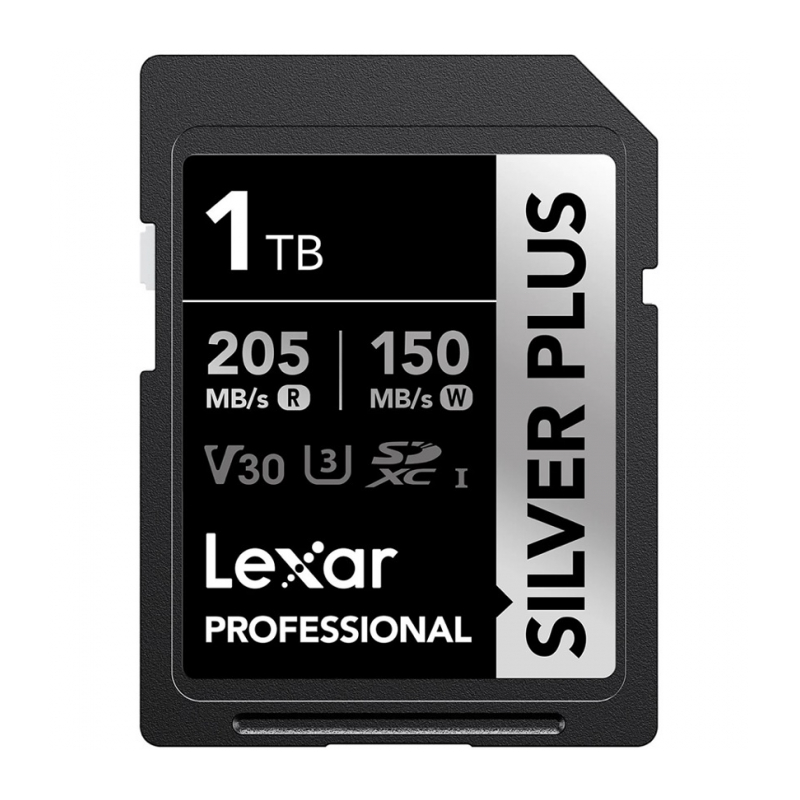 1TB Lexar Professional SILVER PLUS SDXC UHS-I R/W 205/150MB/s C10 (LSDSIPL001T-BNNNG)