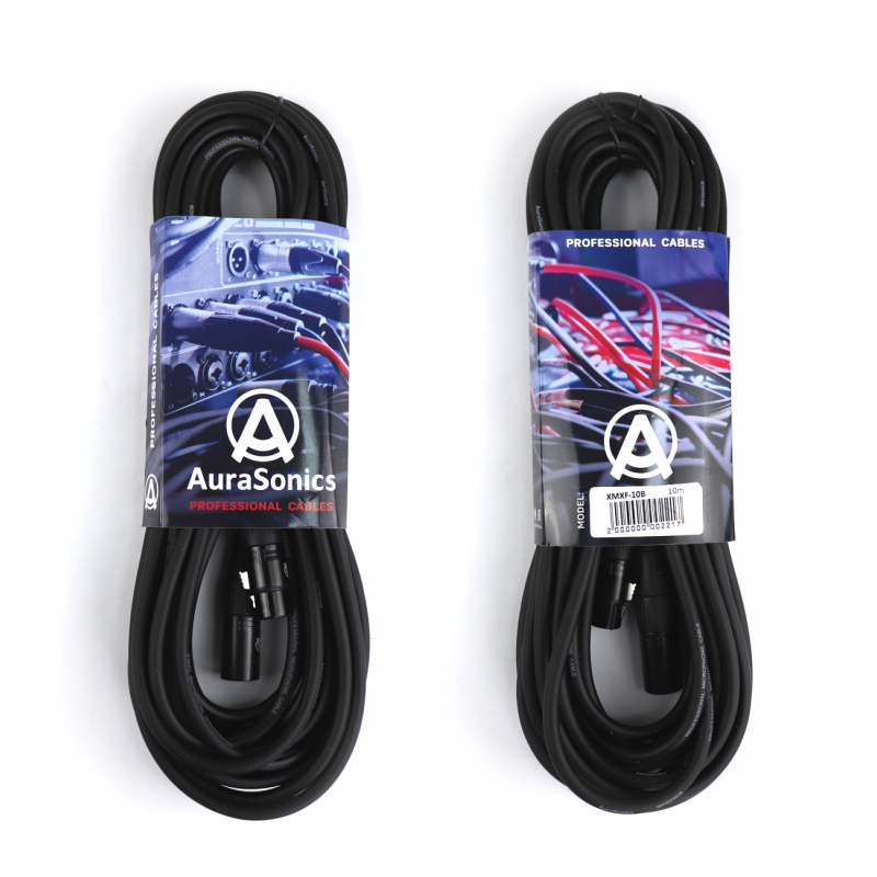 AuraSonics XMXF-10B кабель микрофонный XLR(F)-XLR(M) 10м черный