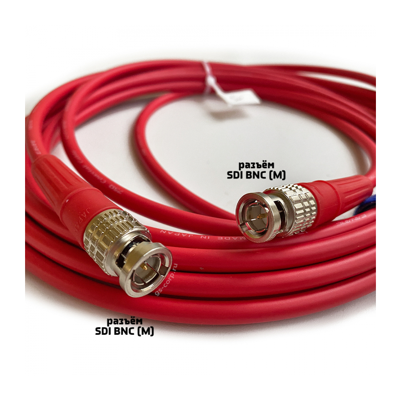 GS-PRO 12G SDI BNC-BNC (mob) (red) 4 метра 4K UHD 2160p60 мобильный/сценический кабель (крансый)