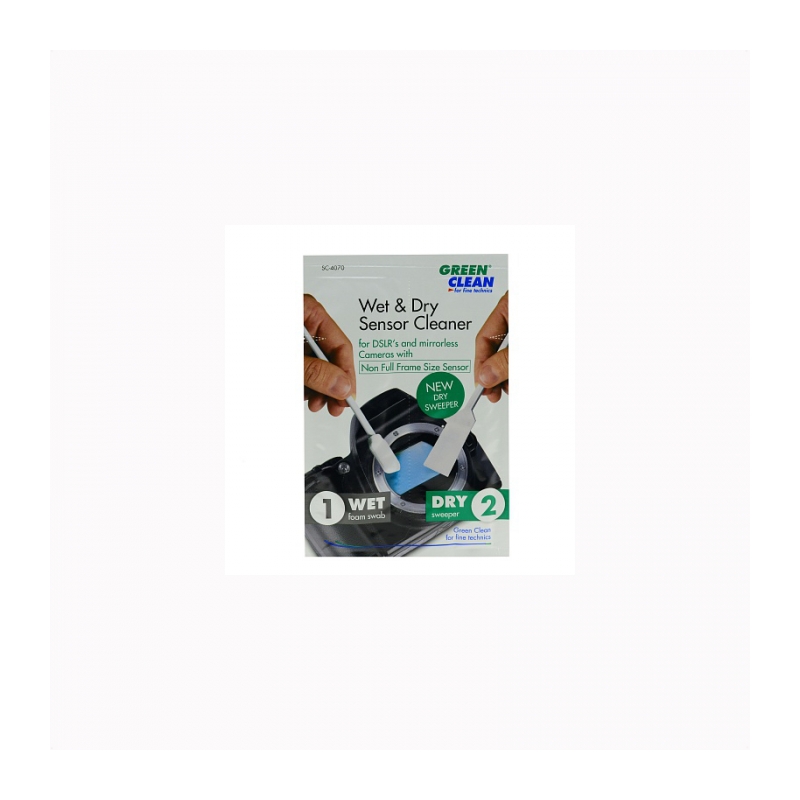 Набор одноразовых мини-швабр Green Clean для чистки неполноразмерного сенсора фотокамеры (1 пара)