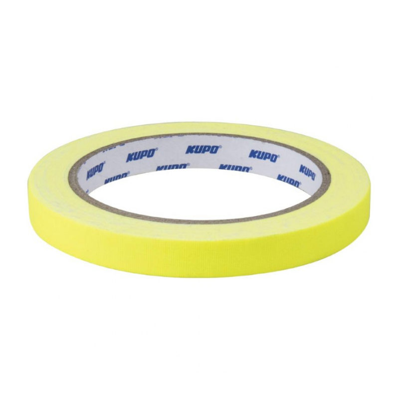 KUPO CSS-1215Y Cloth Spike Tape, yellow 12mm*13,72m Скотч жёлтый