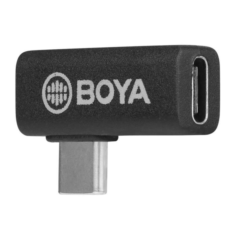 Аудиоадаптер Boya BY-K5 с углом 90 гадусов с Type-C (мама) на Type-C (Папа)
