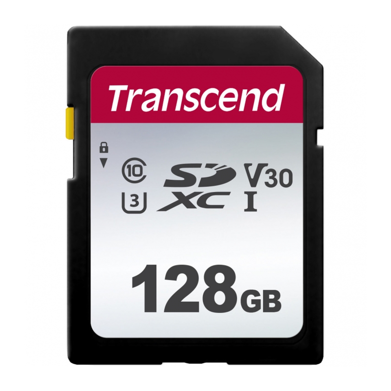 Карта памяти SD 128GB Transcend 300S SDXC UHS-I U3 V30 [TS128GSDC300S]