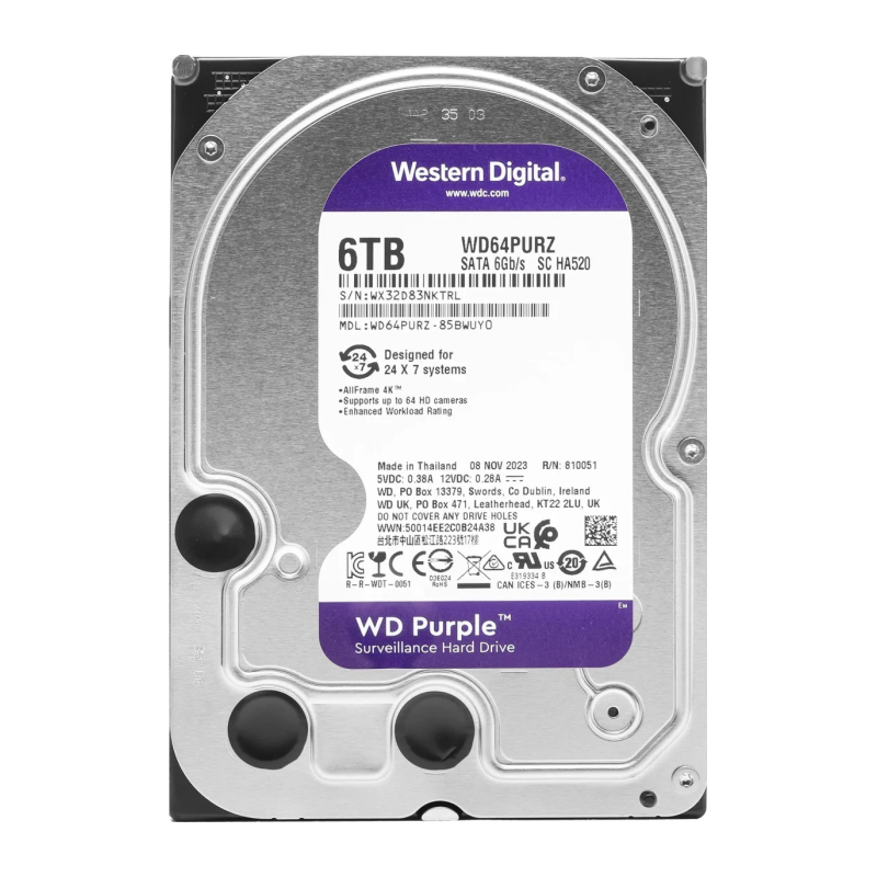 Жесткий диск WD Purple 6TB 3.5