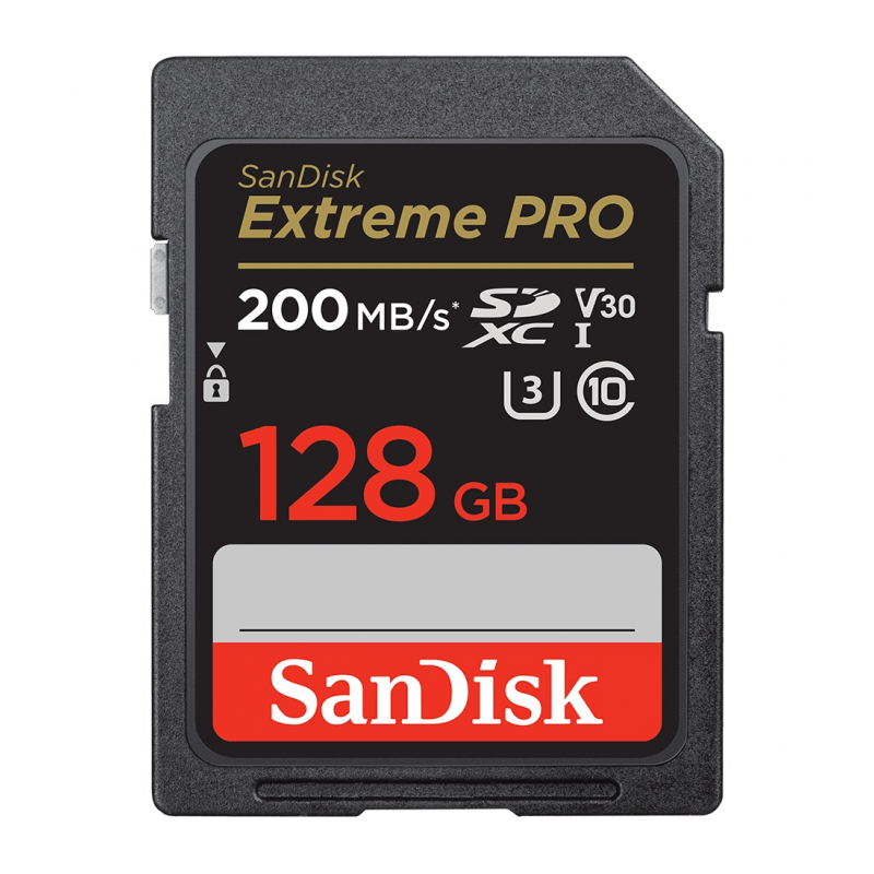 Карта памяти SanDisk Extreme Pro SDXC UHS-I Class 3 V30 200/90 MB/s 128GB SDSDXXD-128G-GN4IN