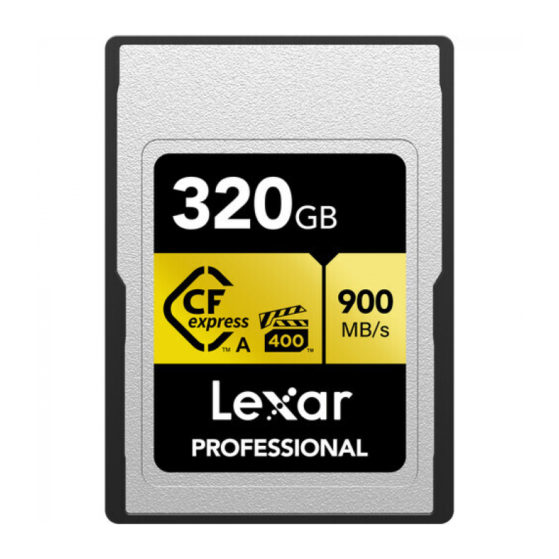 Карта памяти Lexar Professional CFexpress Type A GOLD Series 320Gb R/W 900/800 MB/s VPG 400 (LCAGOLD320G-RNENG) (Вскрытая упаковка)