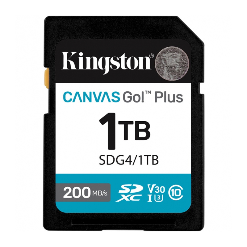 Карта памяти 1Tb Kingston Canvas Go! Plus SDXC UHS-I U3 (200 /160 Mb/s) SDG4/1TB