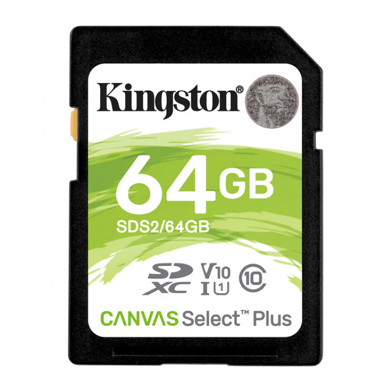 Карта памяти 64Gb Kingston Canvas Select Plus SDXC UHS-I U1 (100/10 Mb/s) SDS2/64GB