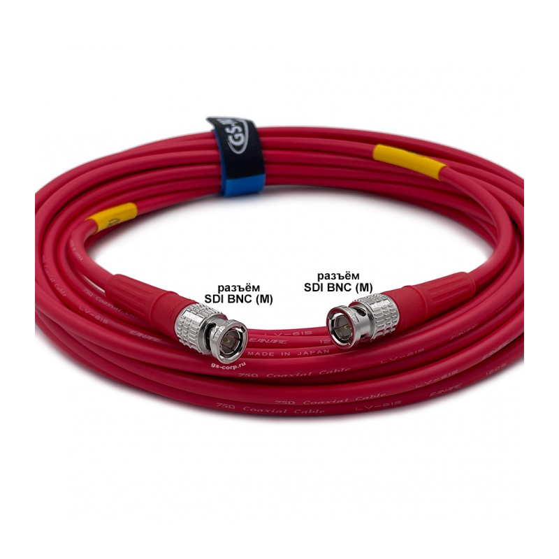 GS-PRO 12G SDI BNC-BNC (mob) (red) 12 метров мобильный/сценический кабель (красный)